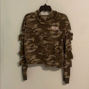 Justice camo hoodie